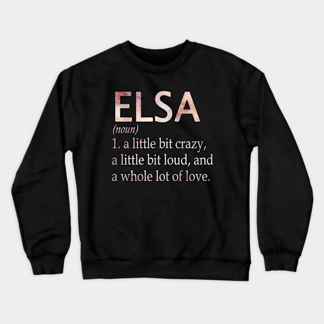 Elsa Girl Name Definition Crewneck Sweatshirt by ThanhNga